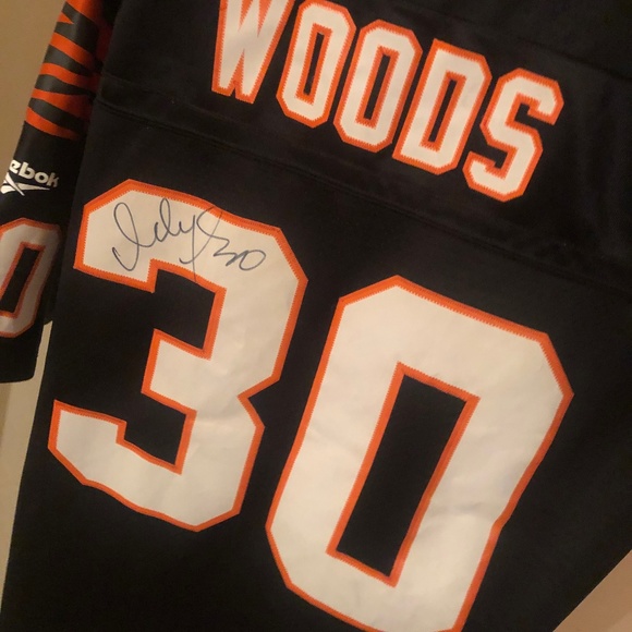 Autographed Ickey Woods reebok